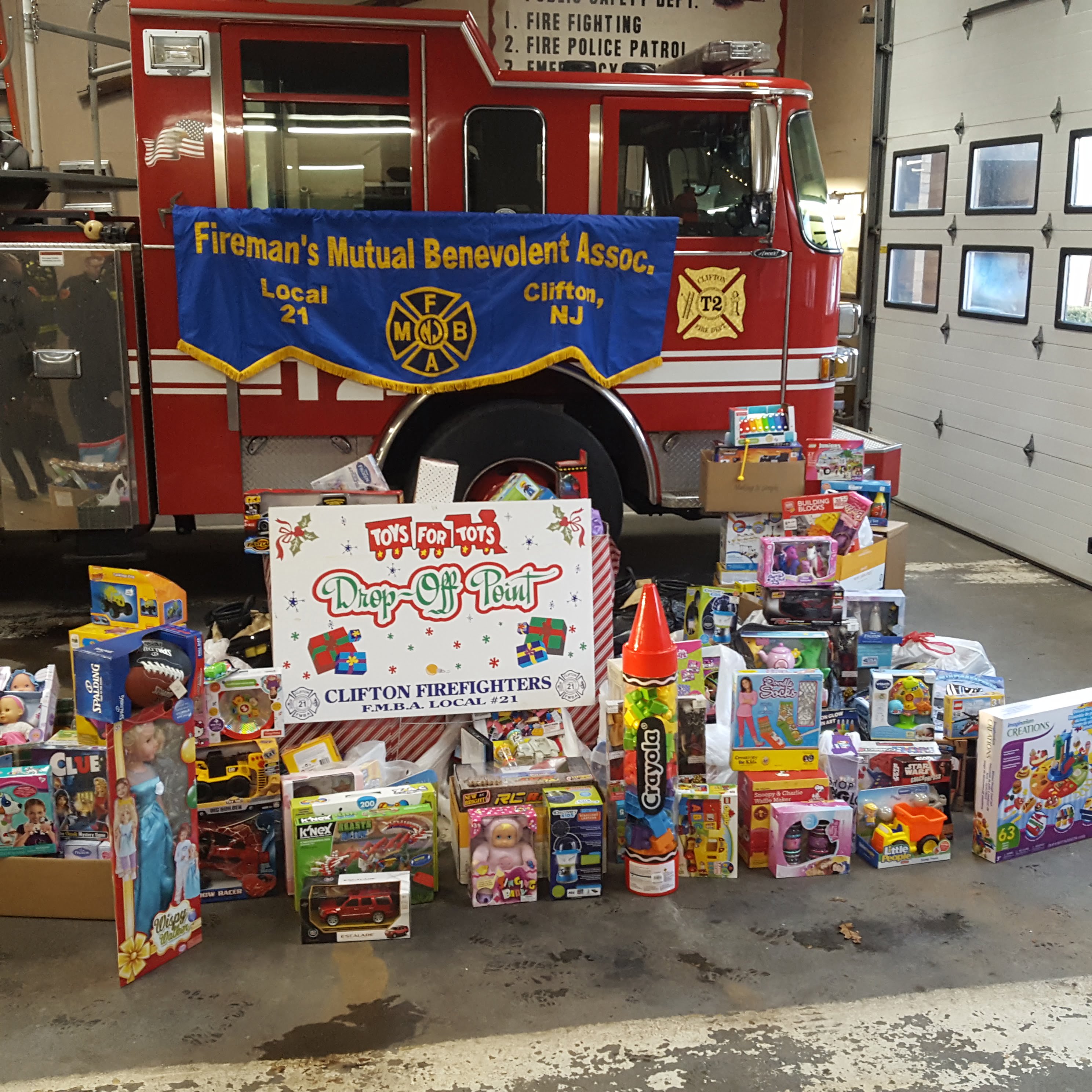 CLIFTON FMBA 21 Thank You Residents Toys for Tots Collection